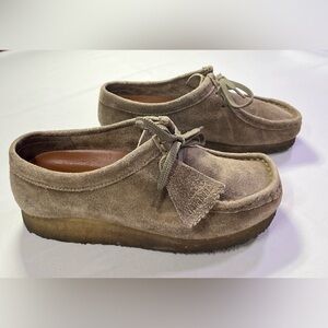 Clarks Originals Wallabee Womens Suede Brown Shoes - 7.5 - Like New!